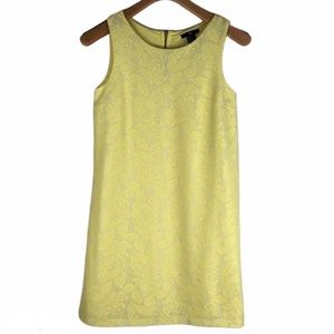 H&M Crochet Floral Lace Yellow Sleeveless Dress Size XS